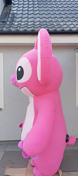 Kostium nadmuchiwany różowy Stitch Angel 2,5 m z baterią
