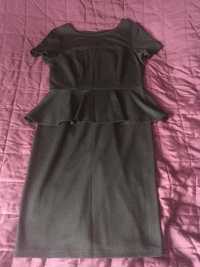 Sukienka czarna z baskinką Carry M 38 10