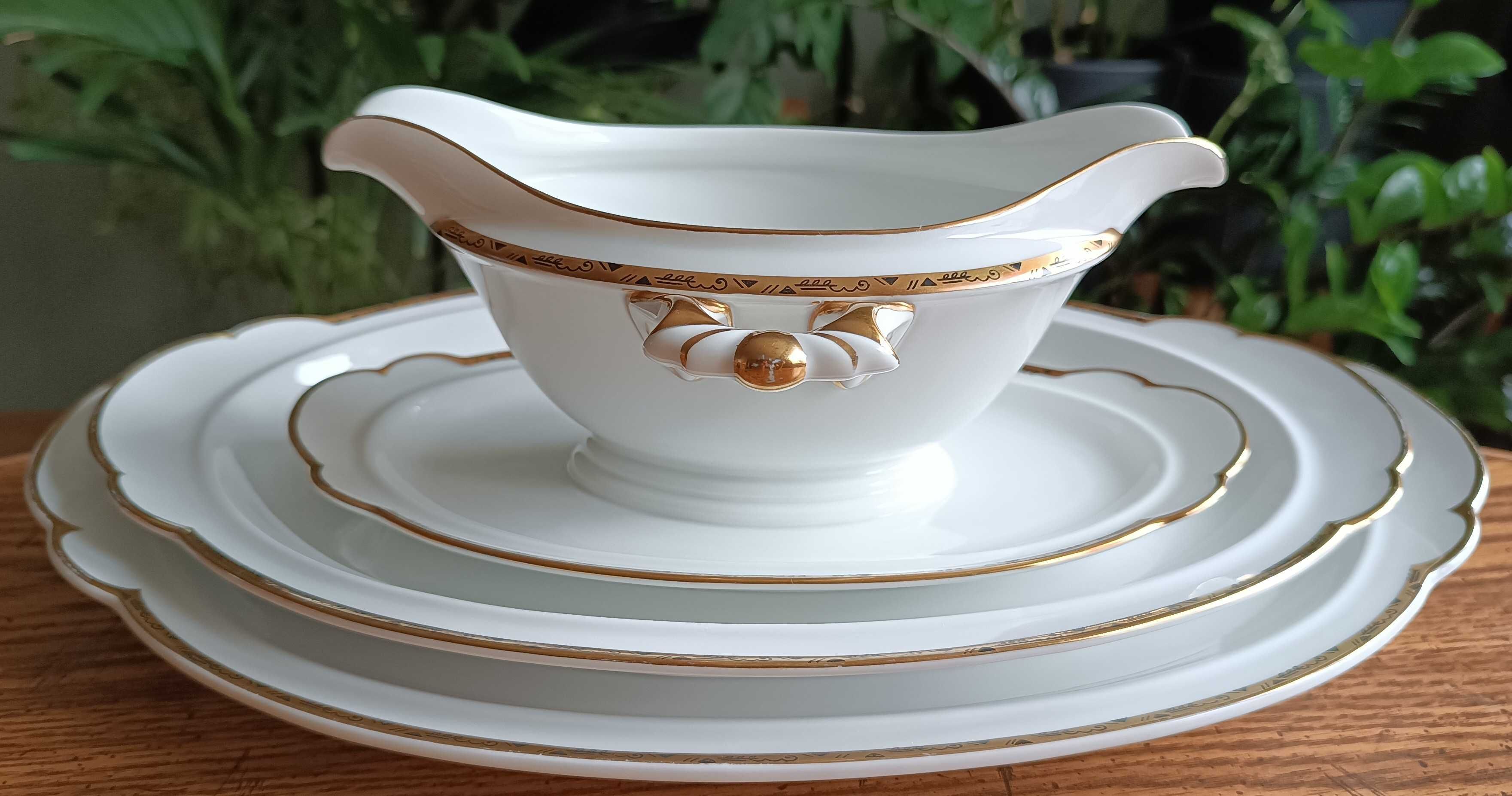 Porcelanowy zestaw kawowo obiadowo śniadaniowy - Art Deco
