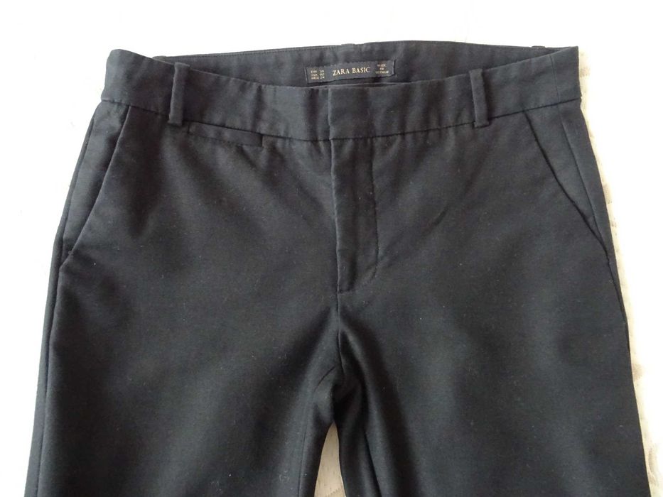 Czarne spodnie eleganckie rybaczki Zara 34