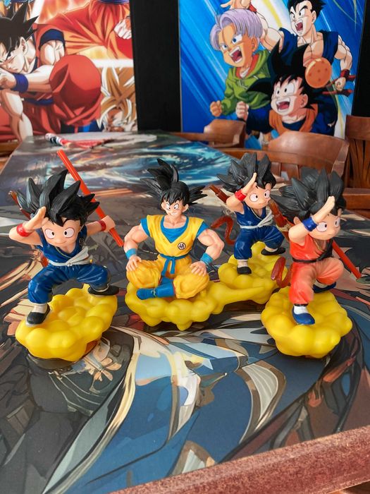 Figuras Goku – Réplicas Miniatura com Nuvem Voadora (Dragon Ball)