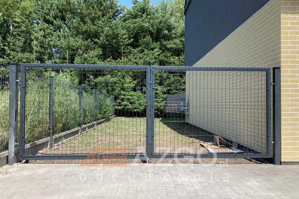 Brama dwuskrzydłowa z furtką panele panelowa najtańsza ocynkowana