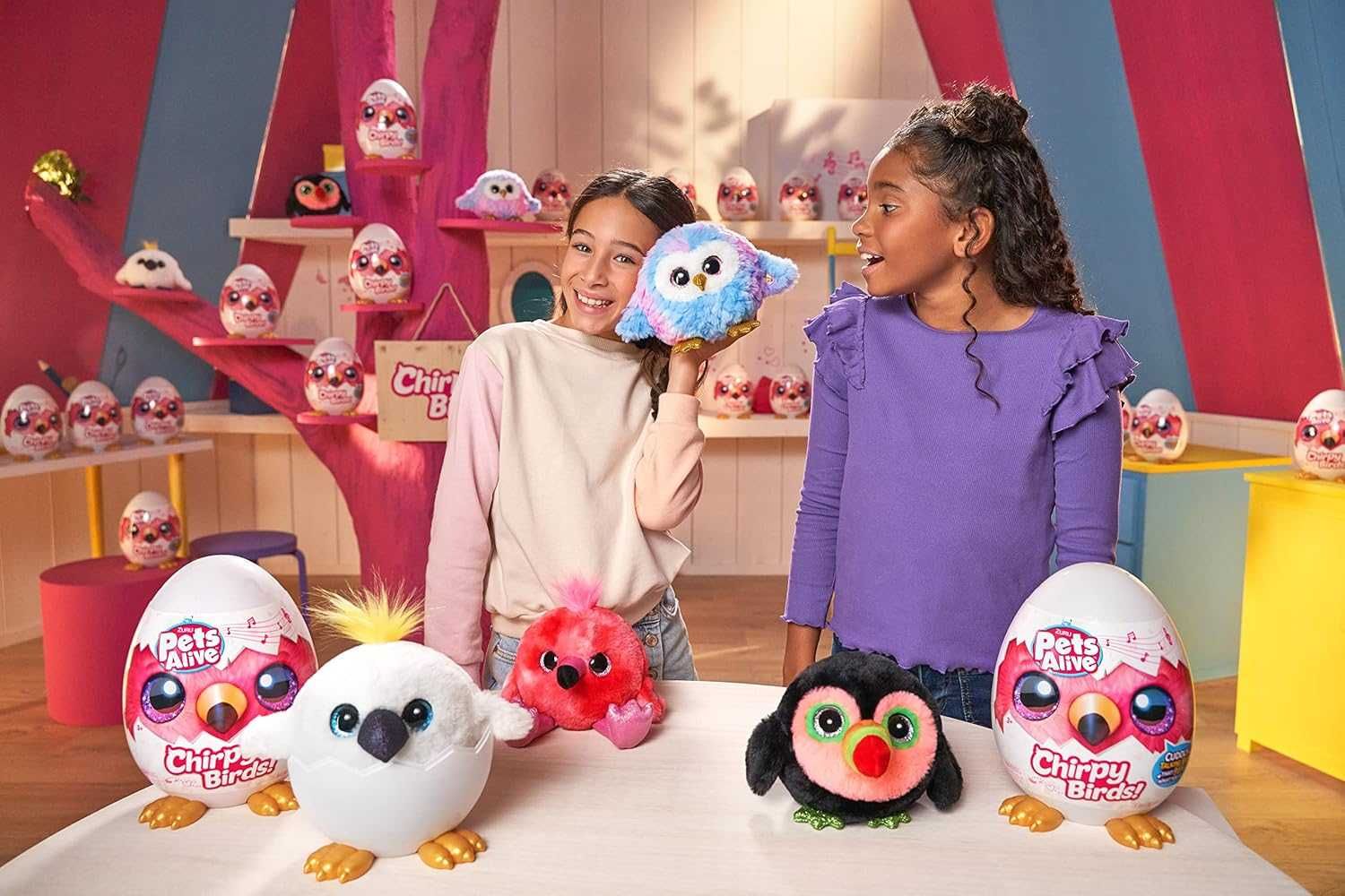 Интерактивный фламинго Веселые птички Pets Alive Chirpy Birds Flamingo