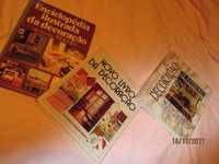 3 livros enciclopédias de decoração