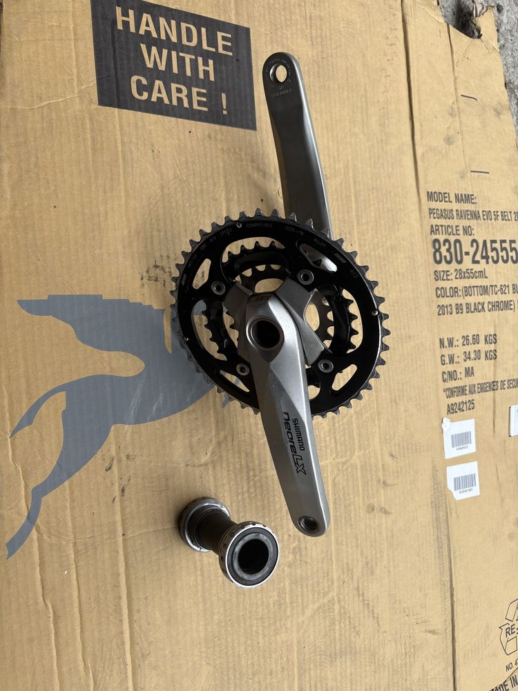 Korby Shimano Deore LX m582 Suport Hollowtech II Blaty sprawne xt slx