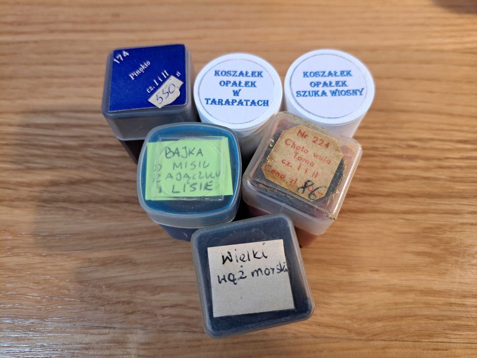 Zestaw (A) bajki na rzutnik projektor diaskop PRL