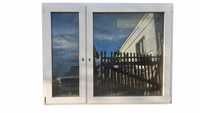 KR HAUS Okno dwuskrzydłowe 142x136 pcv białe UŻYWANE okna drzwi POZNAŃ