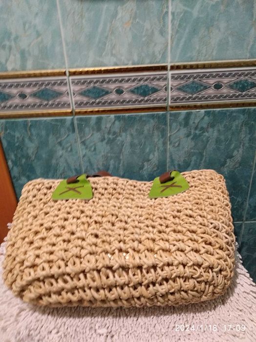 Сумка из натуральной соломки