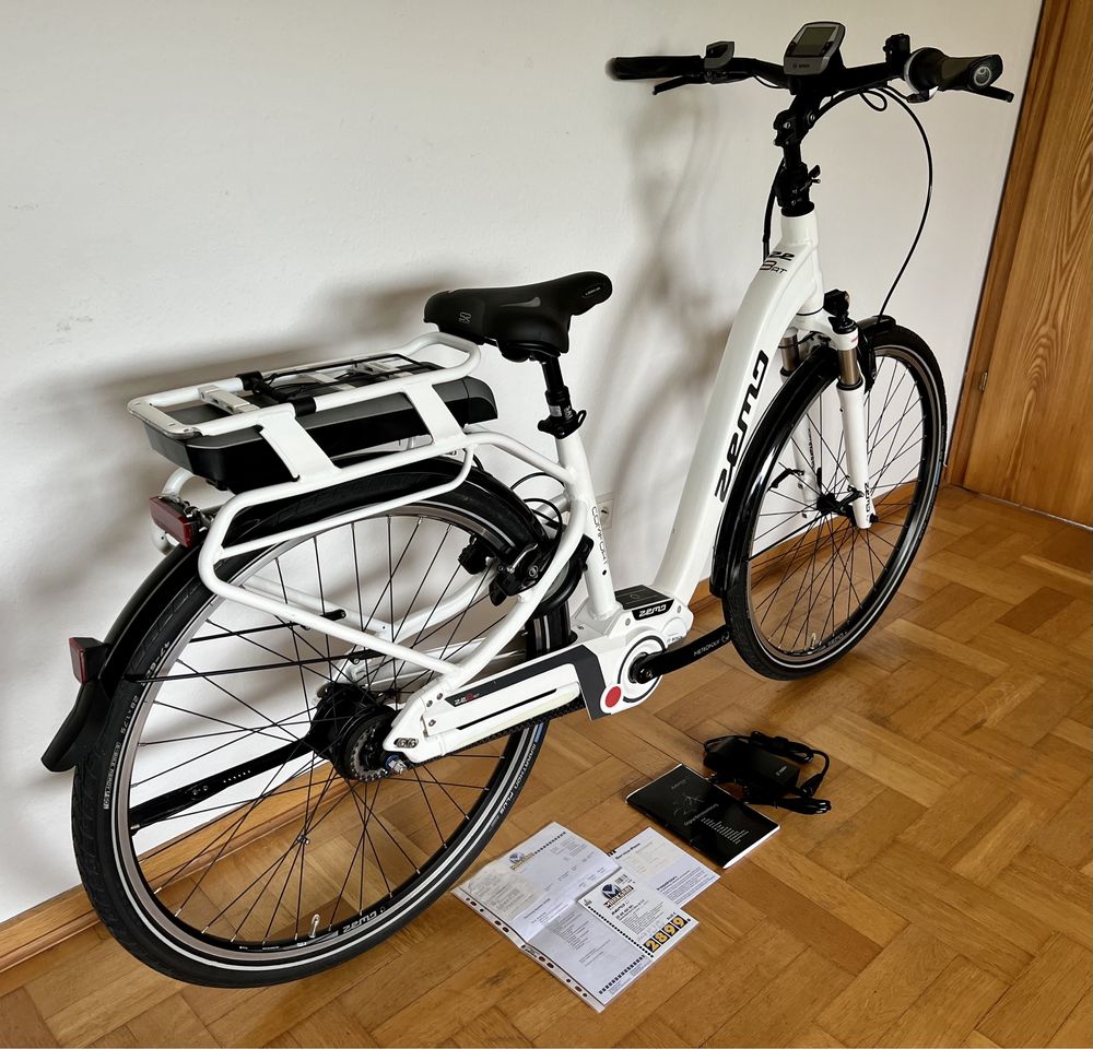 Jak nowy EBIKE ZEMO ZE8RT, Bosch, Akku 400W, Napęd PASEK, roz. 45cm