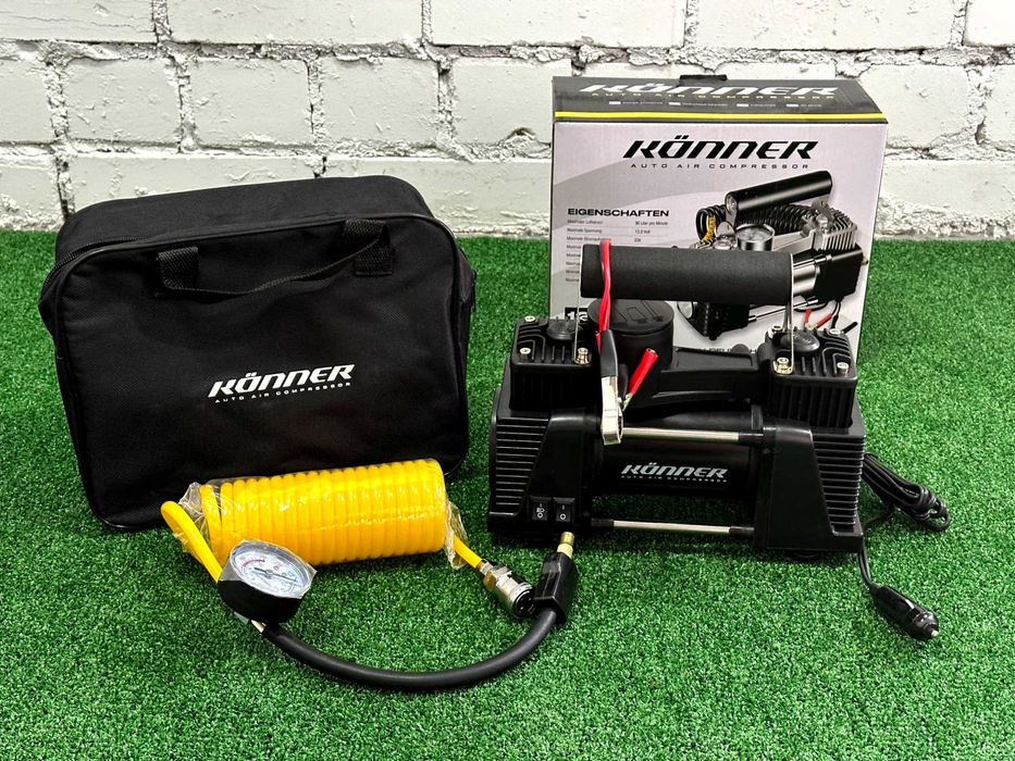 Автомобільний компресор KONER H90 двухпоршневий 90л/хв, Автокомпрессор