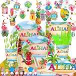 Nowy! Zestaw imprezowy Aloha Hawaje zastawa stołowa