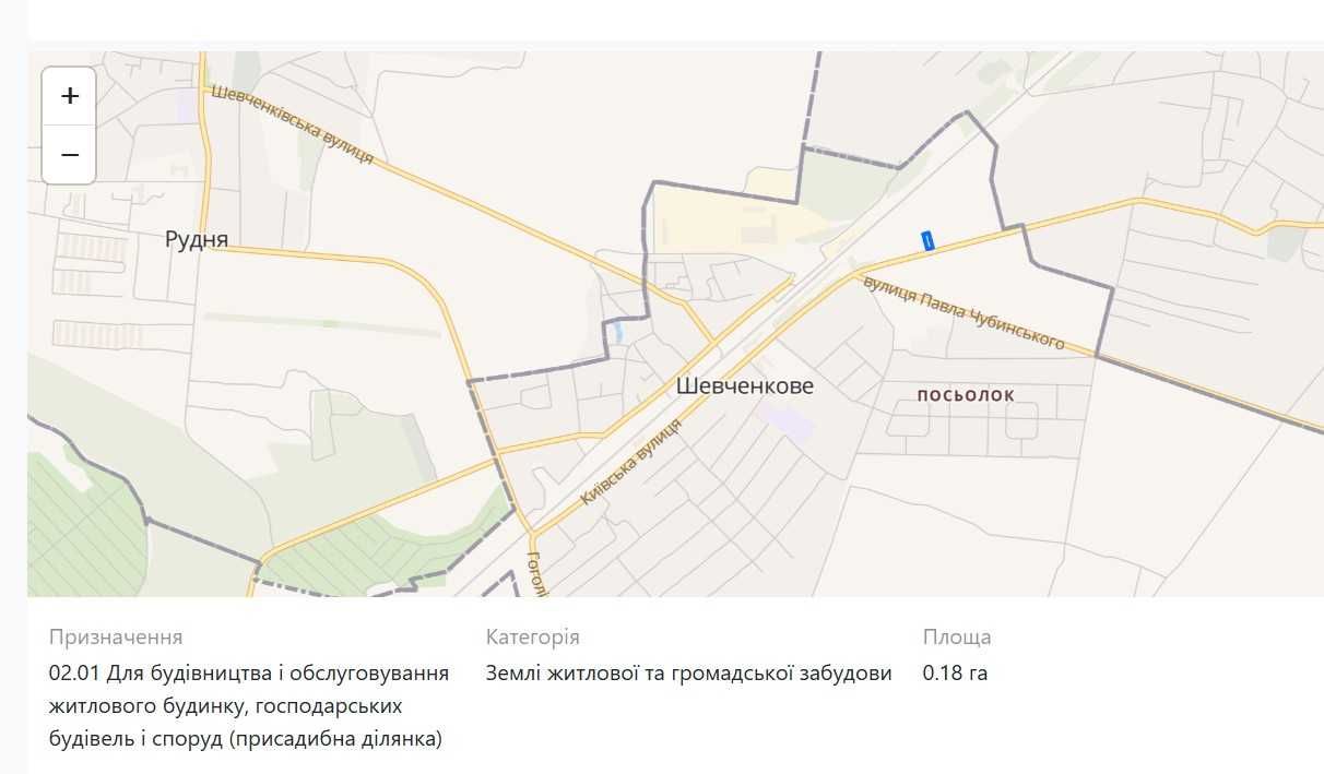 0.1763 Га Для будівництва і обслуговування житлового будинку