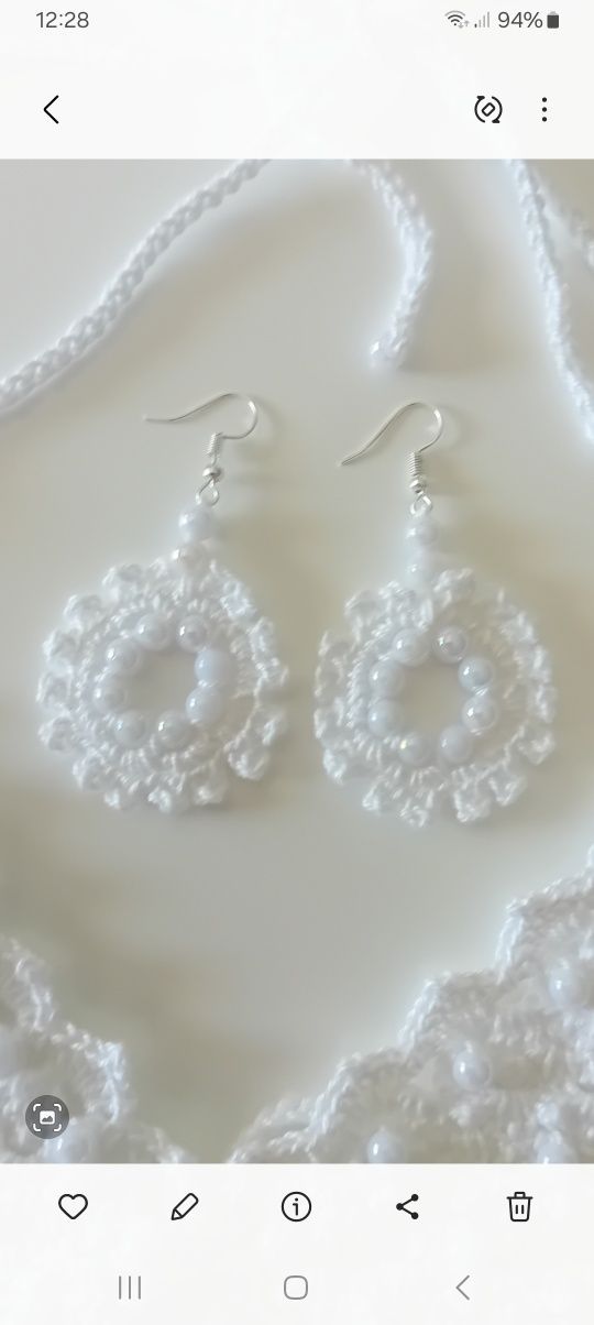Top  + brincos  com missangas