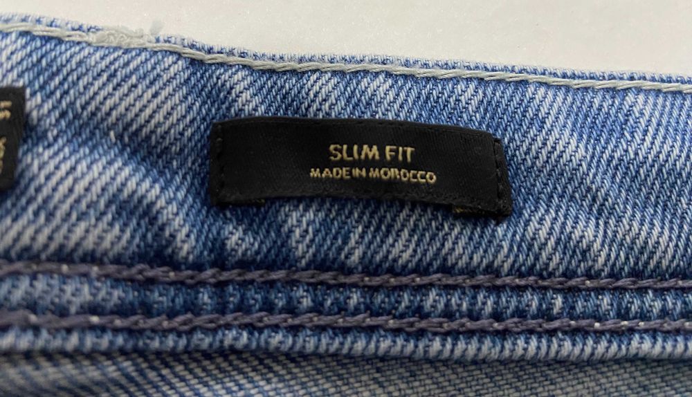 Calças Massimo Dutti Ganga Azul Claro Tamanho 40 Slim Fit Novas