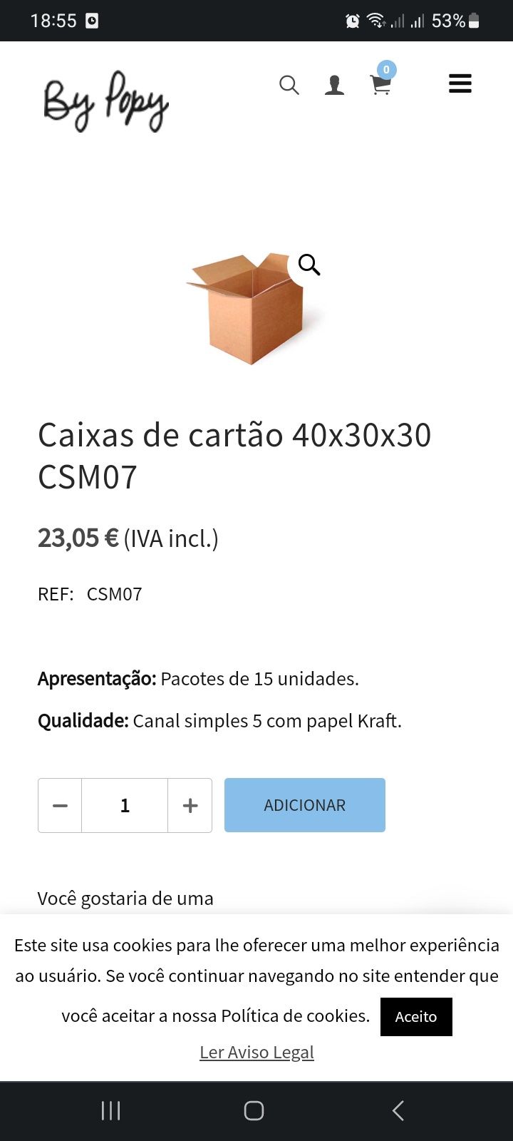 Caixas cartão embalagem diversas