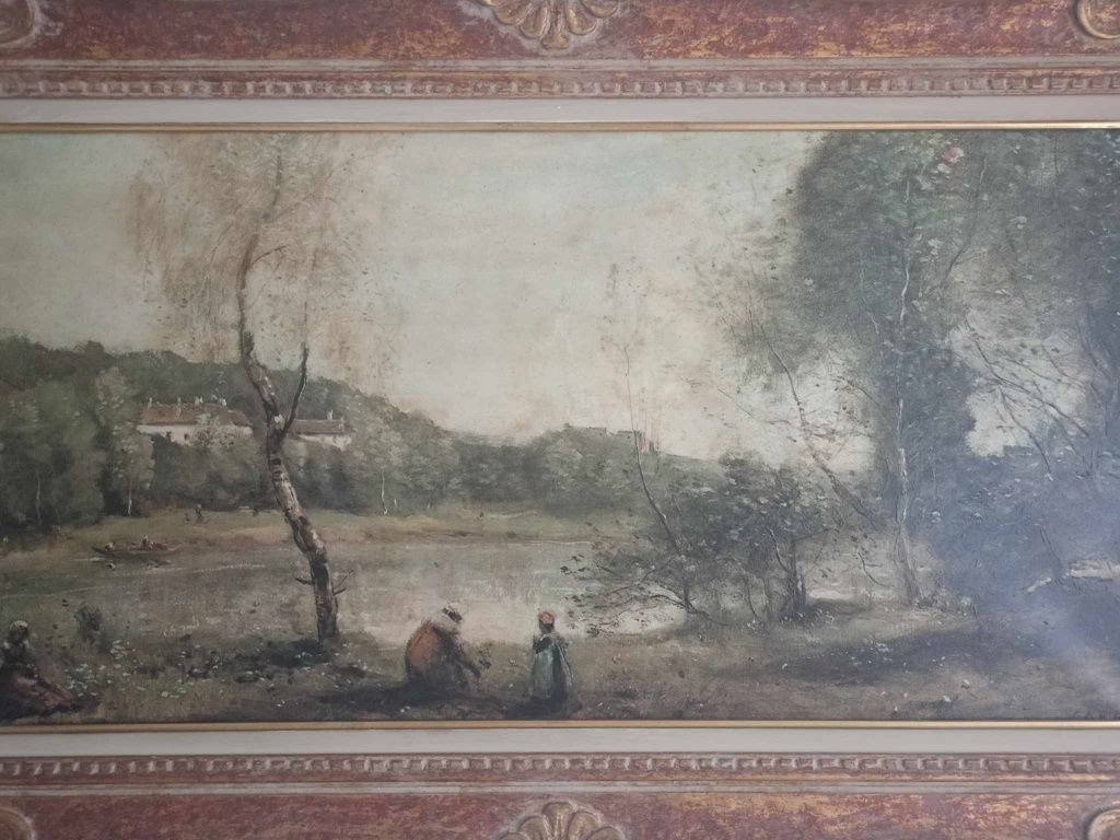 Obraz Stary ręcznie malowany przywieziony z Francji Reprodukcja