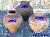 Talhas antigas em barro, para decoração