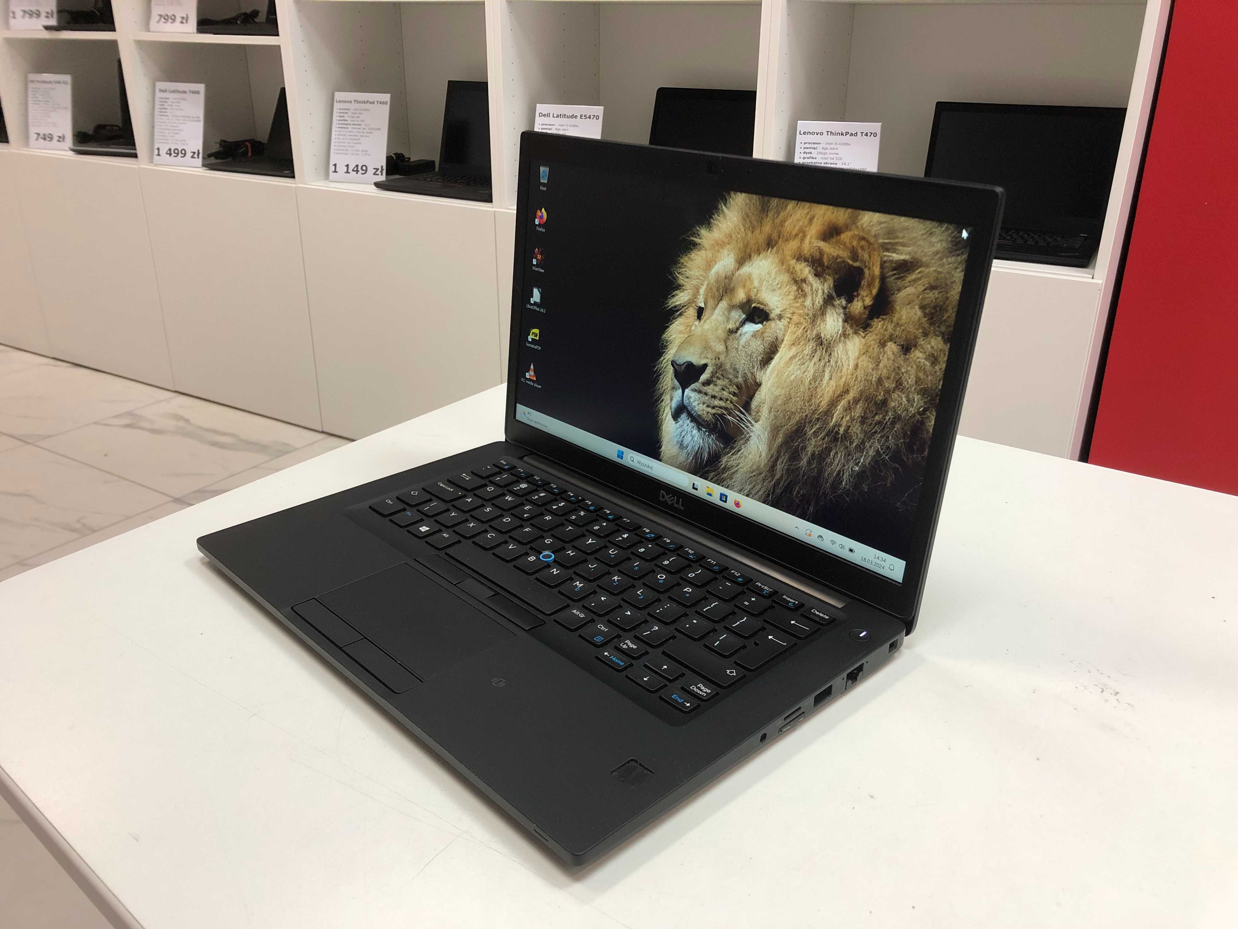 Biznesowy Dell Latitude 7490 i7-8gen 32GB 512SSD IPS FHD Raty 0% FV23%