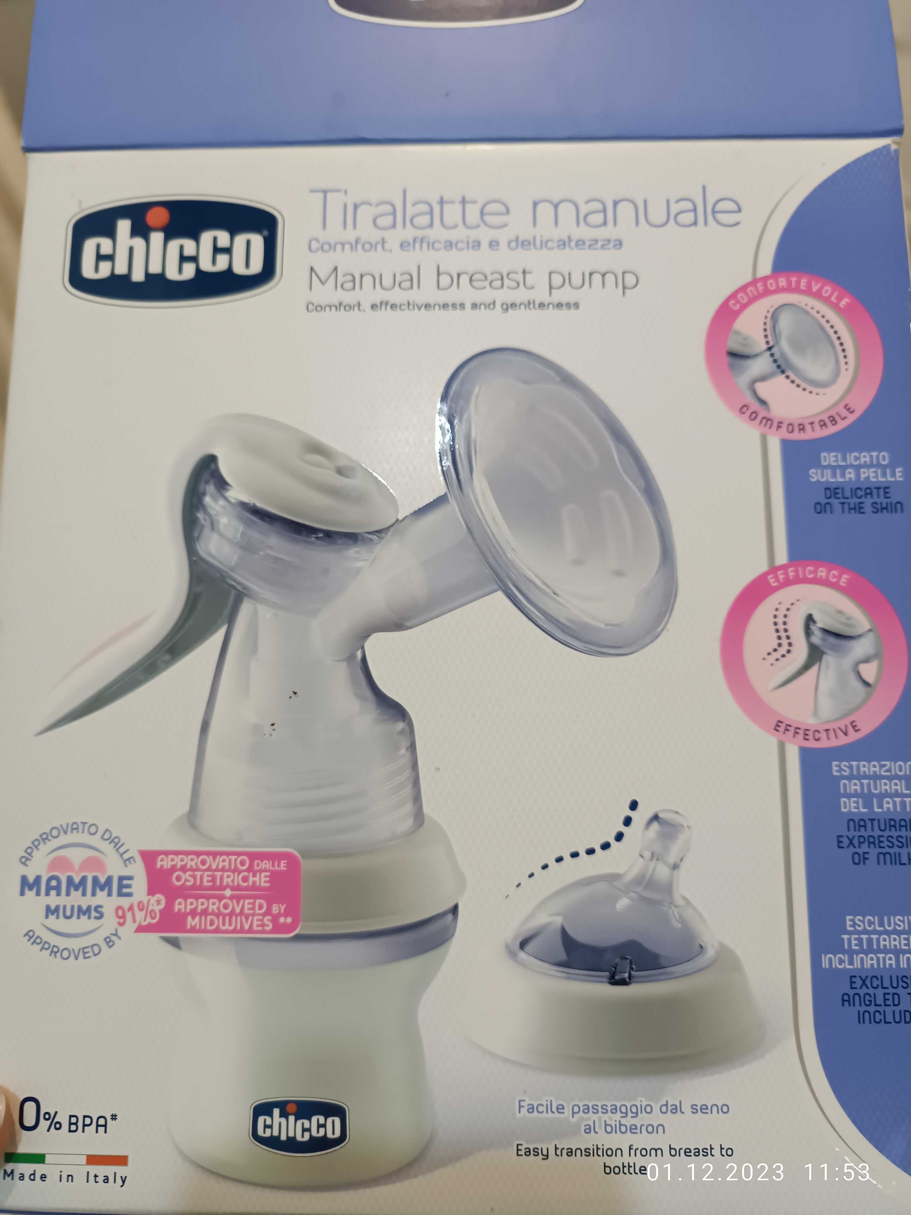 Maquina tirar leite manual CHICCO