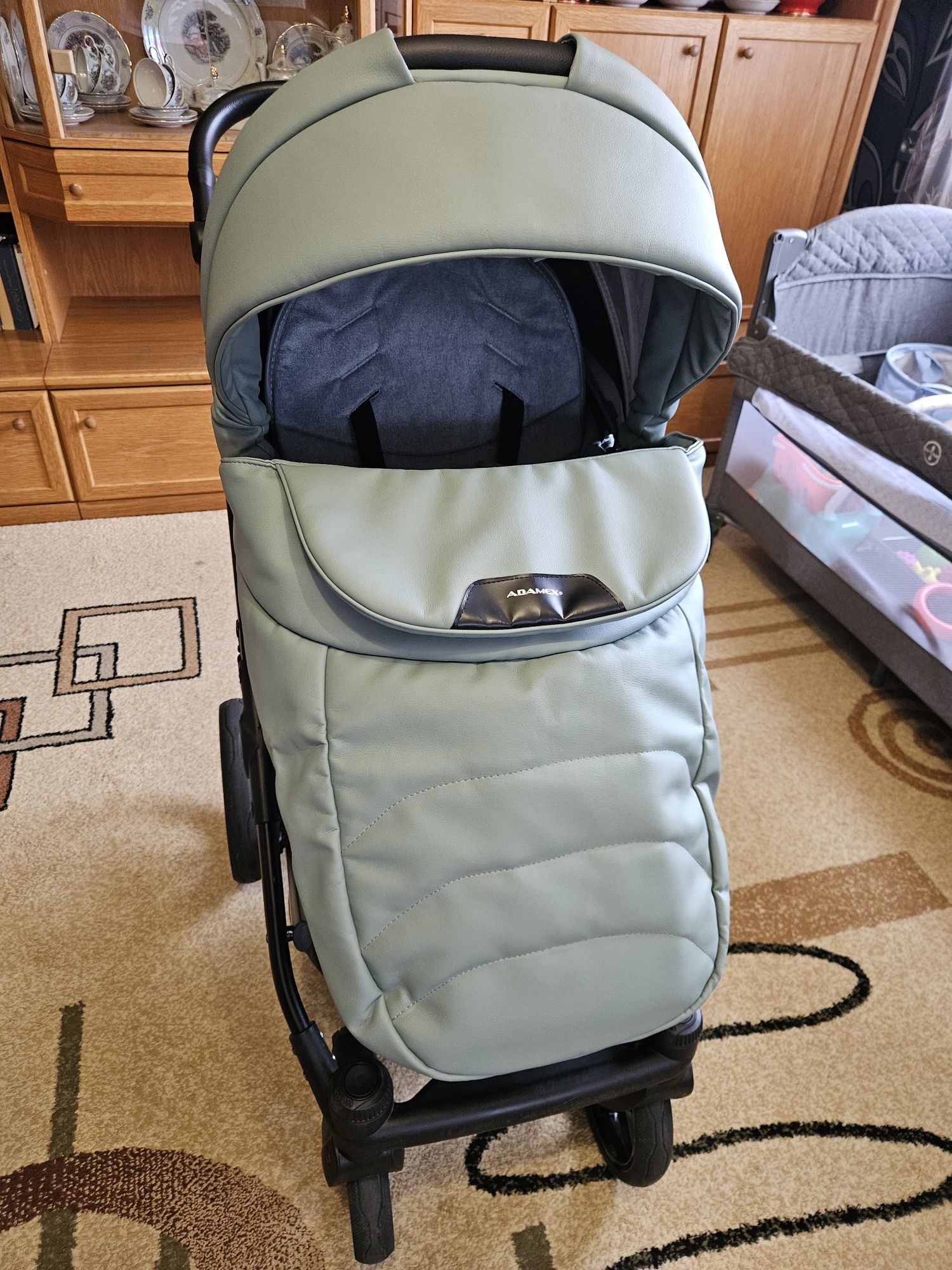 Візок дитячий 2 в 1 Adamex Porto Light SA-20 ECO кожа 100%