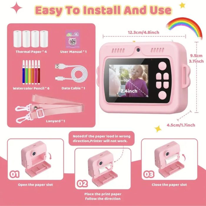 Дитячий фотоапарат миттєвого друку