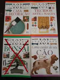 4 Livros Decoração, Tecidos, Cão e Saber Emagrecer, Cada