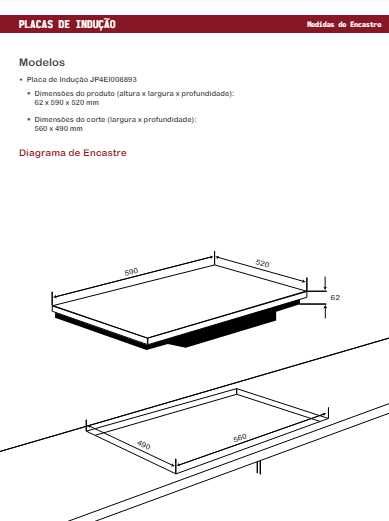 Pack Encastre Placa Indução + Forno Elétrico Jocel