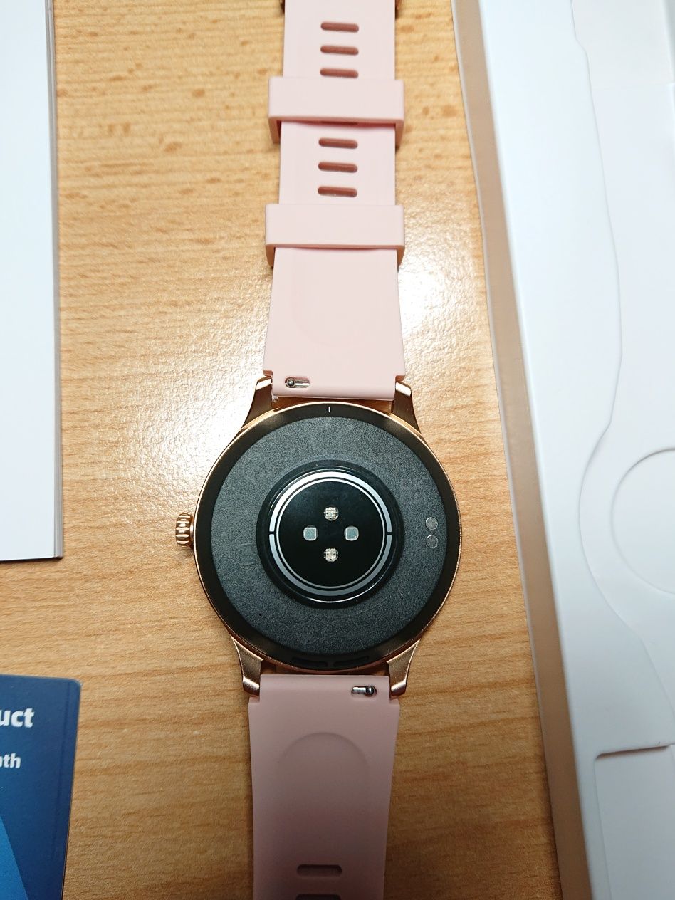 Smartwatch różowy tętno tlen wykonywanie połączeń IP68 damski Nowy