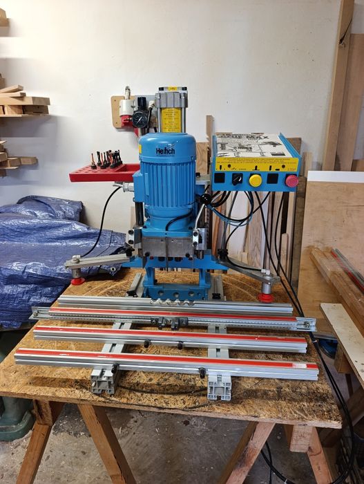 Wiertarka pod zawiasy i okucia meblowe Hettich blue Max. Nie blum