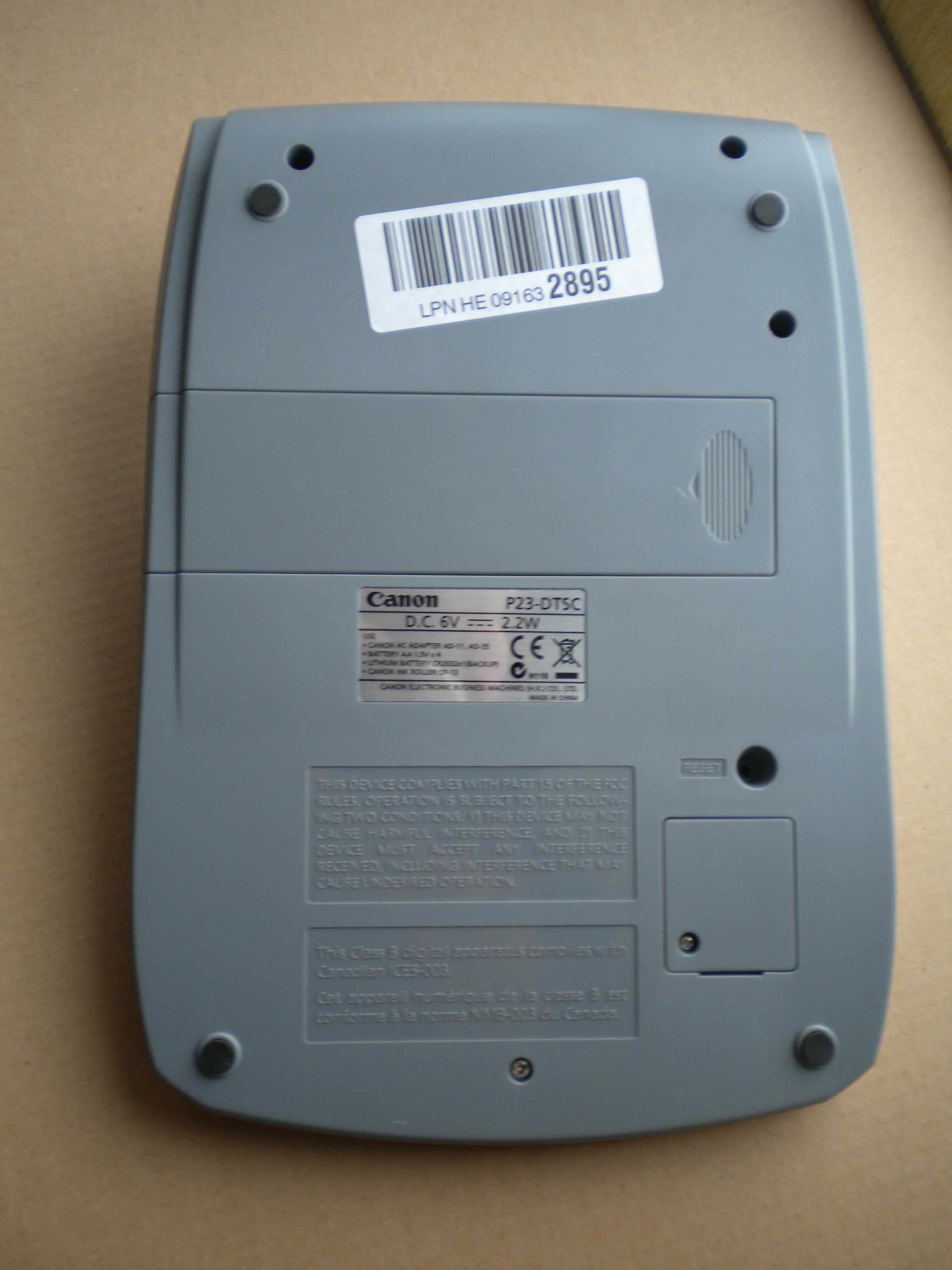 Калькулятор Canon P23-DTSC з принтером с печатью