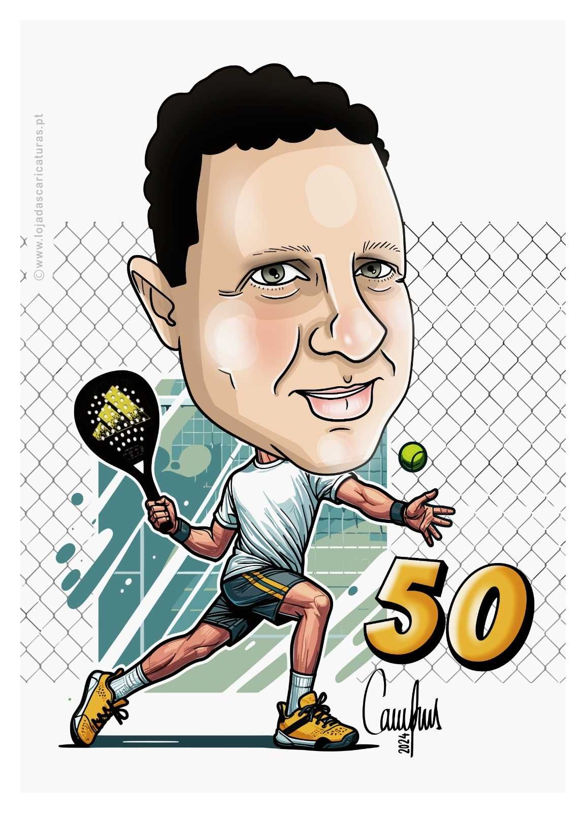 caricatura temática 100% personalizada