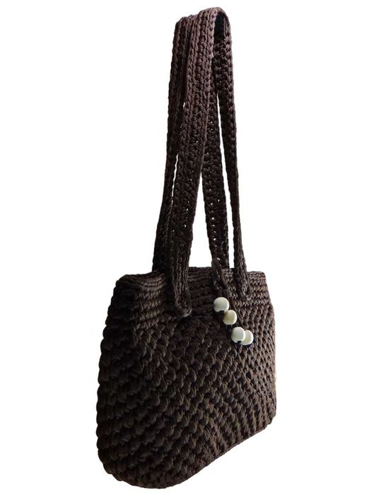 Torebka ze sznurka wykonana ręcznie na szydełku TS013 handmade