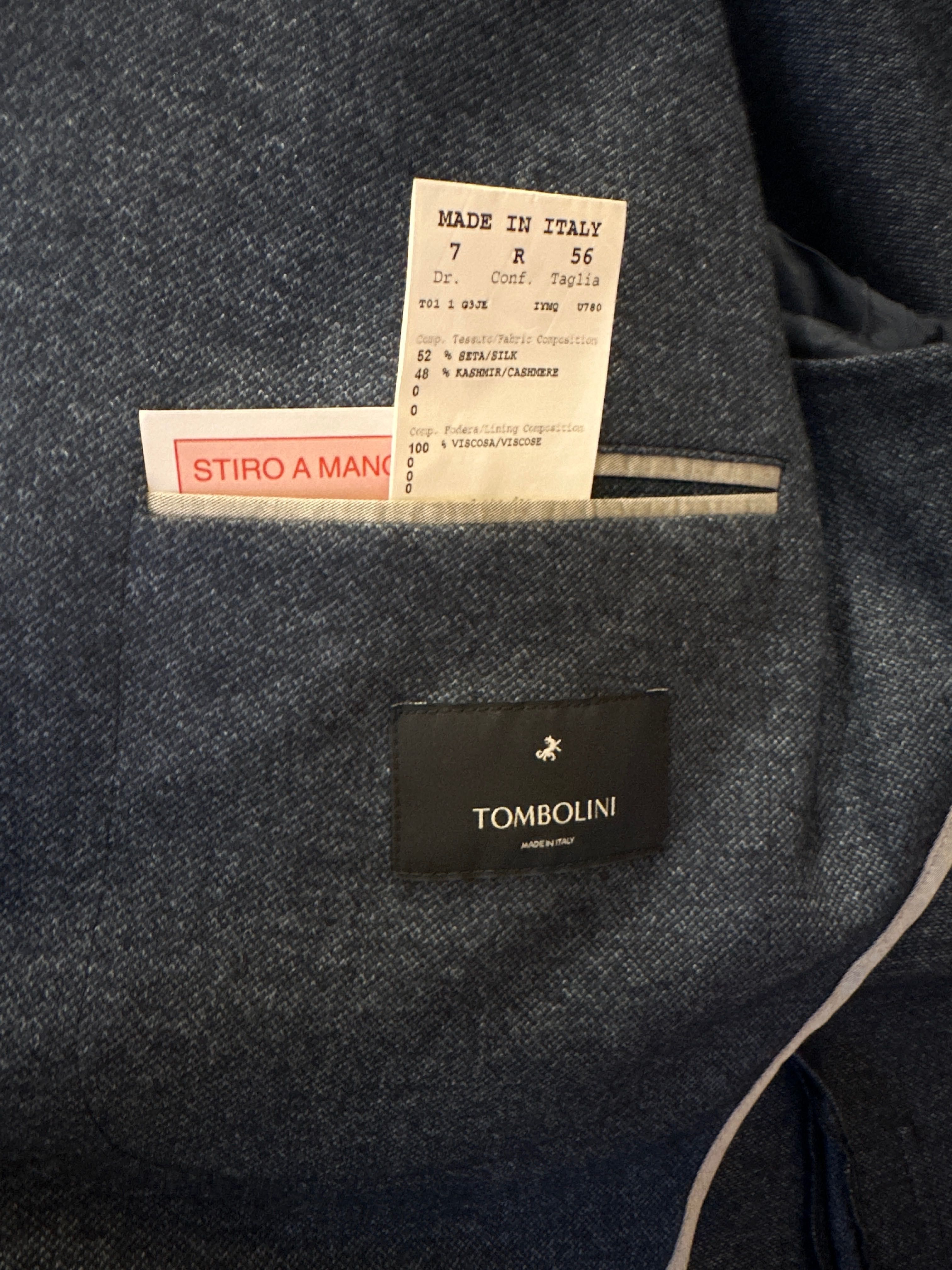 Чоловічий піджак Італія Tombolini кашемір шовк розмір 56 XL