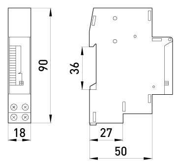 Elektromechaniczny przekaźnik czasowy 18mm 16A