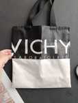 Vichy torba shopperka czarno-biała duża pojemna
