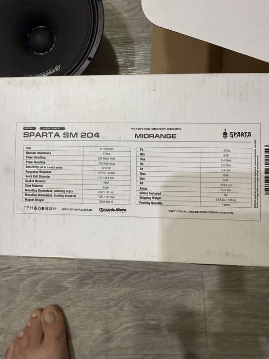 Широкополосные динамики Dynamic State Sparta SM204