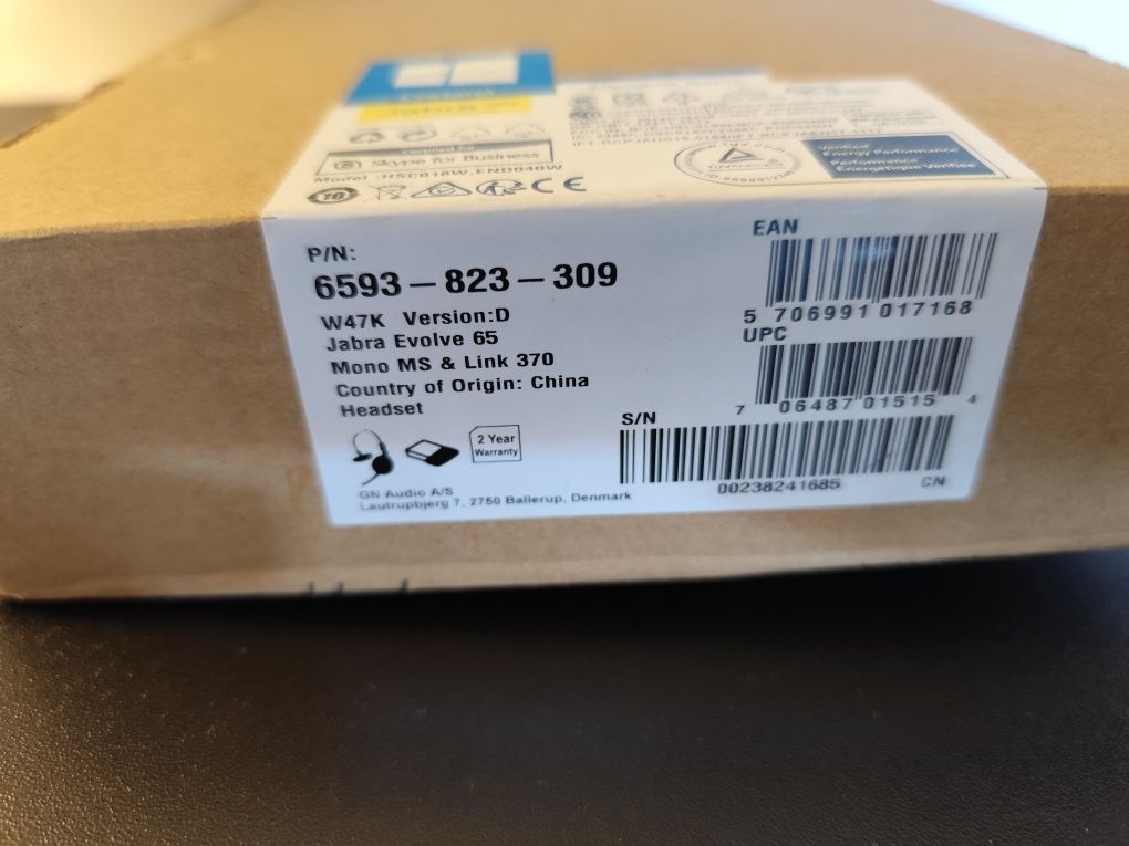 Jabra Evolve 65 MONO bluetooth bezprzewodowy zestaw słuchawkowy