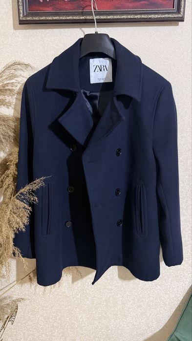 Пальто Zara S морський синій