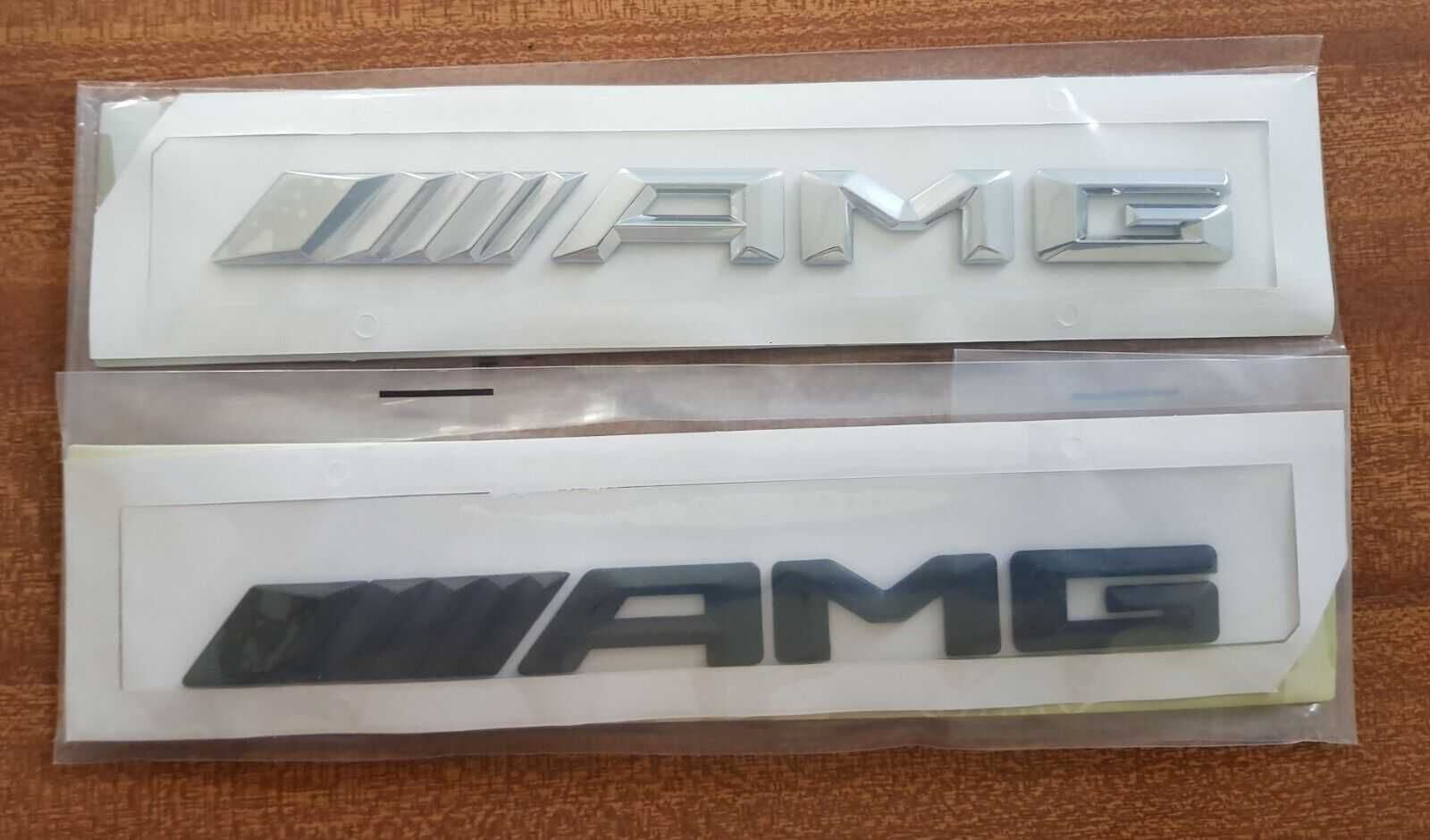 NOWY znaczek emblemat przyklejany AMG srebrny czarny klejany