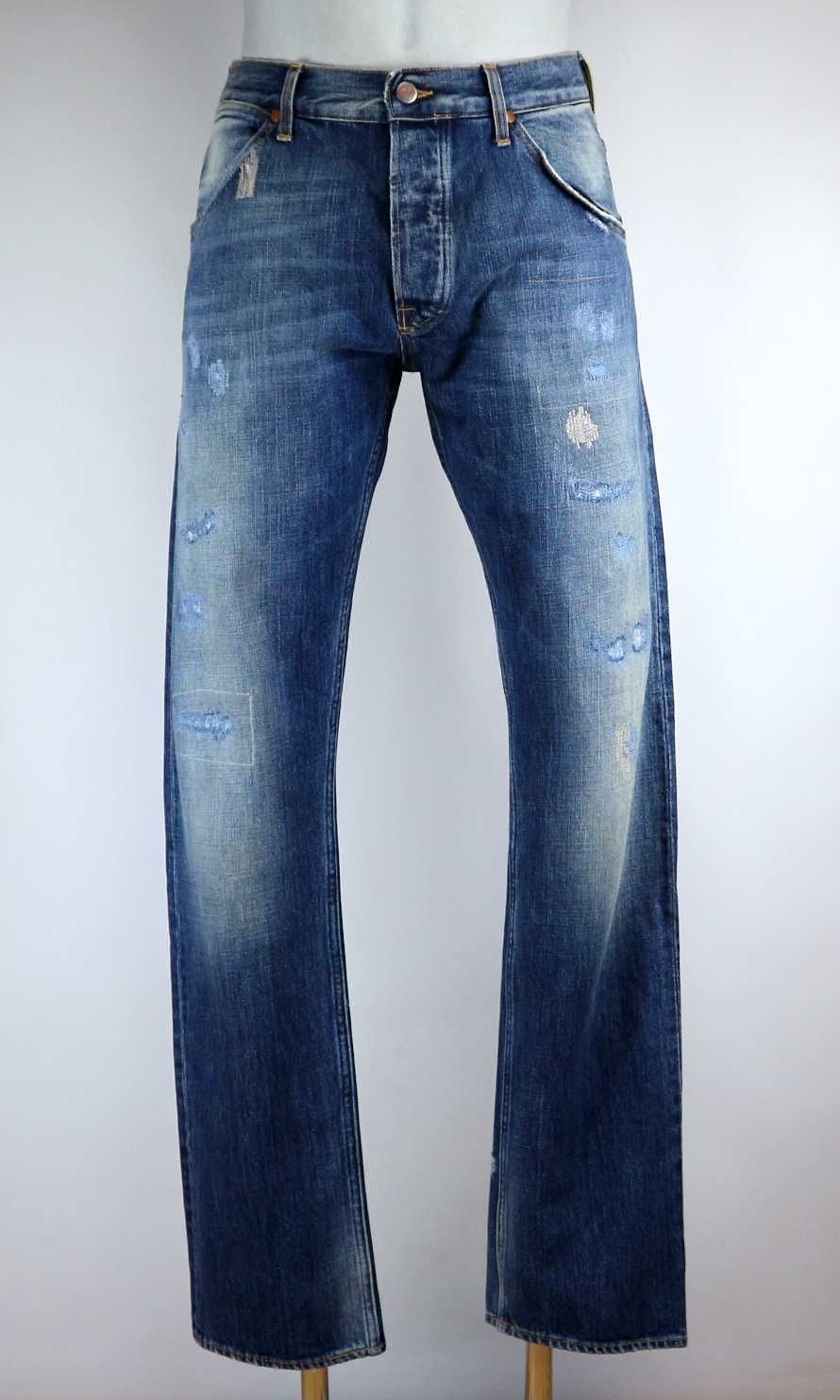 Wrangler Eddy Blue Bell spodnie jeansy W34 L34 pas 2 x 46 cm
