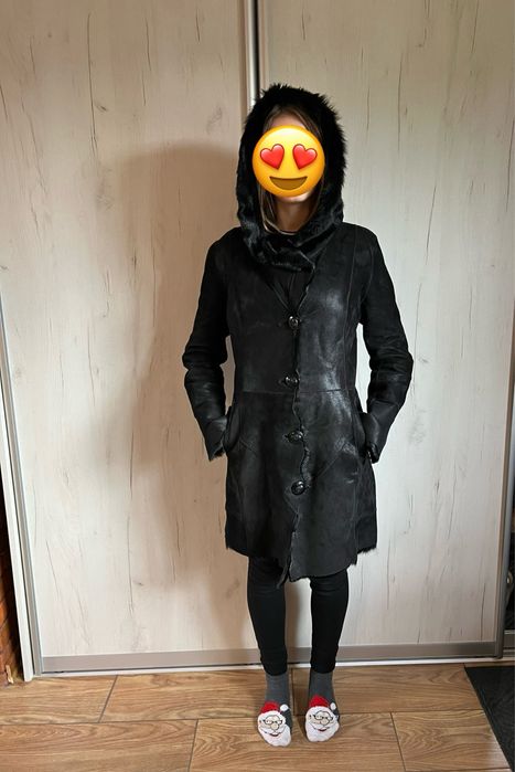 Натуральна дублянка /шуба 2в одному розмір М. Жіноча .