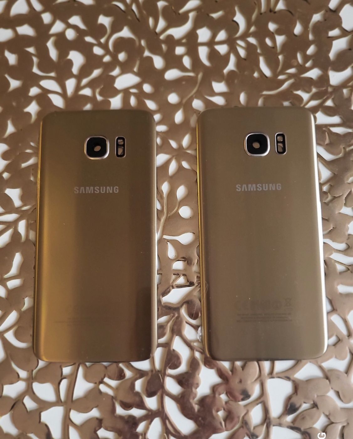 2x oryginalna klapka Galaxy S7 Edge zlota