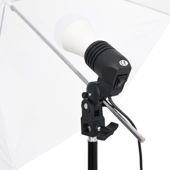 Vidaxl Fotograficzny Zestaw Studyjny Z Lampami I Tłem