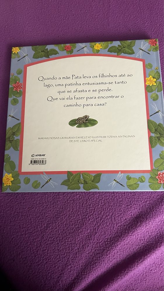 A patinha perdida, livro com relevo