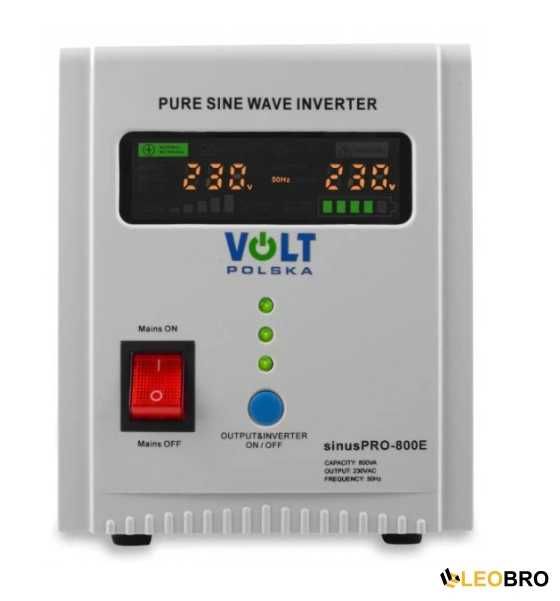Гібридний ДБЖ/інвертор Volt Polska SINUS PRO 800 E 12/230V 500/800W