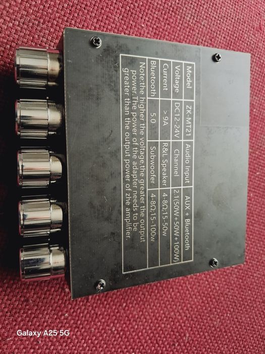 Підсилювач 2×50w + 100w+ блок живлення