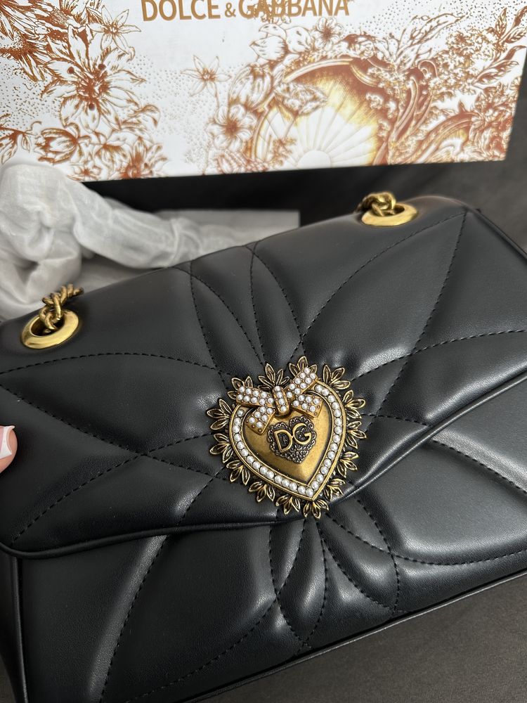 Сумка dolce gabbana чорна сумка дольче на цепочці