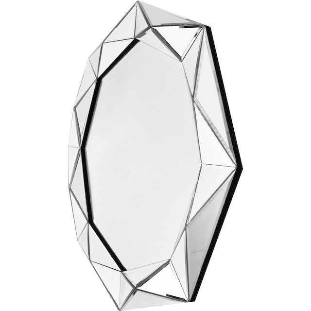 Lustro Glamour Kayoom Herakles srebrne diament 80cm dekoracja glam