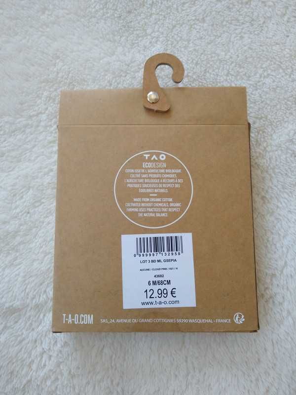 3 body Tao Tape A L’oeil NOWE 3pak rozmiar 62 size 68 Oeko-Tex