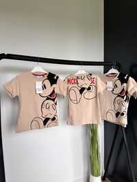Bluzka Zara Miki Mickey bezowa 110-116